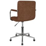 vidaXL Chaise pivotante de salle à manger Marron Tissu