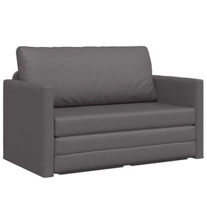 vidaXL Canapé-Lit 110cm Gris Simili cuir