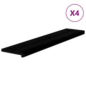 vidaXL Marches d'escalier 4 Pièces marron foncé 120x30x2 cm chêne massif