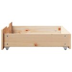 vidaXL Tiroirs sous le lit avec roulettes 2 Pièces 75x55x17 cm pin massif