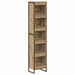 vidaXL Bibliothèque Chêne artisan 80 x 30 x 155 cm Bois d'ingénierie