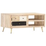 vidaXL Table basse 90x45x40 cm Bois de manguier massif