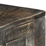 vidaXL Bureau Noir 110 x 50 x 75 cm Bois de manguier massif