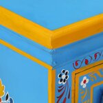 vidaXL Buffet Bois massif de manguier Peinture manuelle turquoise