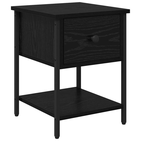 vidaXL Table de chevet Chêne noir 34 x 35 5 x 45 cm Bois d'ingénierie