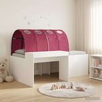 vidaXL Lit avec Tunnel 4 Pièces Chêne Artisanal et Rouge