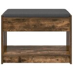 vidaXL Banc d'entrée avec coussin Chêne Fumé 63 x 38 x 45 cm
