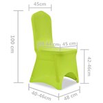 vidaXL Housse de chaise extensible 4 Pièces vert