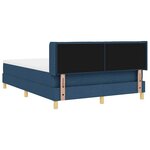 vidaXL Lit à ressorts avec matelas Bleu 200 x 140 cm Polyester