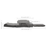 vidaXL Chaise pliable de sol avec fonction de lit Gris clair Tissu