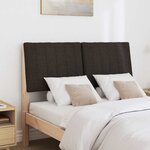 vidaXL Tête de lit capitonnée Noir 120 cm Pin massif