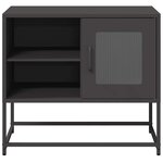 vidaXL Meuble TV noir 68x39x60 5 cm acier