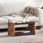 vidaXL Table basse Naturel 70 x 35 x 35 cm Bois de Mahogany Massif