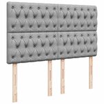 VidaXL Cadre de lit ottoman et matelas gris clair 140x190 cm tissu