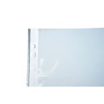 Sachet De 10 Pochettes Perforées Polypropylène Lisse Haute Qualité 9/100e - 24x32cm Vertical - Cristal - X 10 - Exacompta