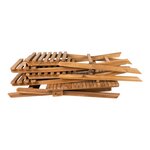 Lot de 2 chaises et 1 table en teck naturel