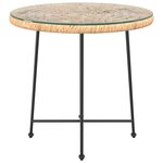 vidaXL Table de salle à manger Ø80 cm Verre trempé et acier