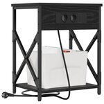 vidaXL Cabinet de chevet 2 Pièces Chêne noir 41 x 31 x 51 cm