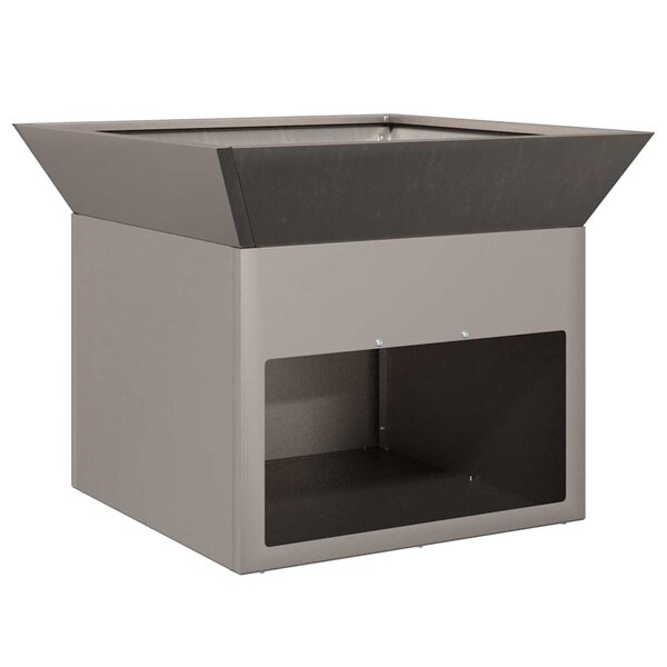 vidaXL Foyer de cheminée Rouillé 50 x 50 x 40 cm Acier patiné