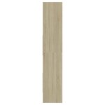 vidaXL Bibliothèque Blanc et chêne sonoma 60x35x180 cm Bois ingénierie