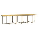 vidaXL Ensemble à dîner de jardin coussins 17 Pièces Résine tressée Beige