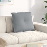 vidaXL Coussin de Dos Gris clair 60 x 19 x 50 cm tissu
