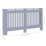 Vidaxl cache-radiateur anthracite 152x19x81 cm mdf