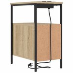 vidaXL Cabinet de chevet avec tiroir Chêne sonoma 30 x 48 x 61 cm