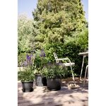 Pot de fleurs Amiga Rond 25 - Noir Ø 24.5 x hauteur 18 cm - Extérieur 100  recyclé