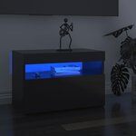 vidaXL Meubles TV avec lumières LED 2 Pièces gris brillant 60x35x40 cm