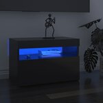 Vidaxl meubles tv avec lumières led 2 pièces gris brillant 60x35x40 cm