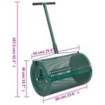 vidaXL Épandeur de compost 75L vert Ø40x60 cm acier