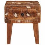 vidaXL Table d'appoint Marron 40 x 32 x 46 cm Bois Recyclé Solide