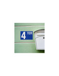 THIRARD - Plaque de signalisation TER  marquage blanc sur fond bleu  panneau PVC adhésif  65x90mm
