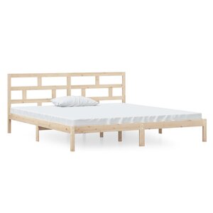 vidaXL Cadre de lit sans matelas bois massif 140x190 cm