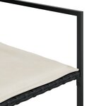 vidaXL Ensemble à manger de jardin 15 Pièces coussins noir résine tressée
