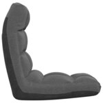 vidaXL Chaise pliable de sol Gris foncé Tissu