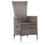 vidaXL Mobilier à dîner de jardin et coussins 5Pièces Résine tressée Gris