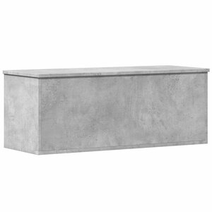 vidaXL Boîte de rangement gris béton 90x35x35 cm bois d'ingénierie