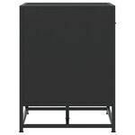 vidaXL Banc à chaussures noir 60x40x53 5 cm bois d'ingénierie et métal