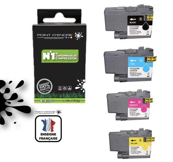 LC3237 - Pack de 4 Cartouches D'encre Noir/Cyan/Magenta/ Jaune - Grande capacité