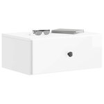 vidaXL Cabinet de chevet mural Blanc brillant 49 x 34 5 x 20 cm