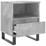 vidaXL Tables de chevet 2 Pièces gris béton 40x35x50 cm bois d’ingénierie