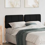 vidaXL Tête de lit capitonnée Marron et Noir 135 cm Pin massif