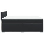 vidaXL Sommier à lattes de lit avec matelas Noir 140x200 cm Similicuir