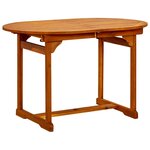 vidaXL Table à dîner de jardin (120-170)x80x75 cm Bois d'acacia massif