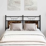 vidaXL Tête de lit chêne fumé 120 cm bois d'ingénierie et acier