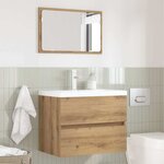 vidaXL Set de Meubles de Salle de Bain 2 Pièces Chêne artisanal