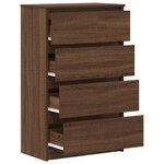 vidaXL Buffet Chêne marron 60x35x98 5 cm Bois d'ingénierie