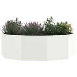 vidaXL Jardinière Blanc 120 x 120 x 35 cm Acier